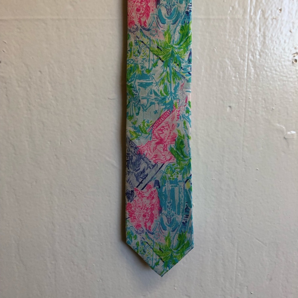 Lilly Pulitzer silk tie Bohemian Queen colorful tropical print Easter spring - Picture 8 of 10